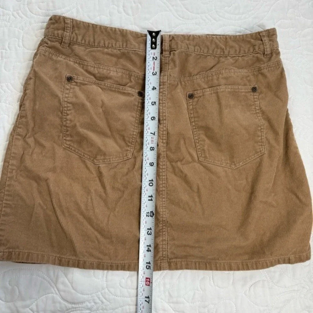 Y2K‎ Vintage J Crew Corduroy Mini Skirt Pockets Tan Grunge Preppy Women's 10 EUC